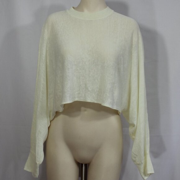 Aritzia Wilfred Free long sleeve round neck ivory color sweater size Small - Picture 1 of 6